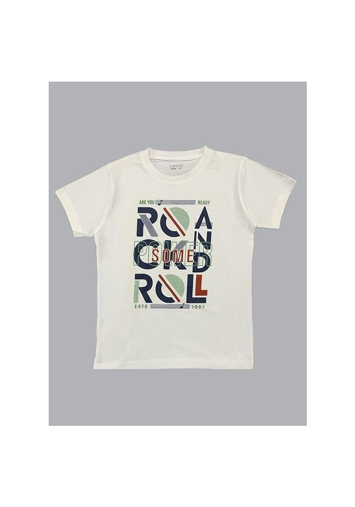 CAVIO Boys Checkered Casual Dark Blue Regular Fit Shirt with Graphic Tee | Pack of 1 - Image 2